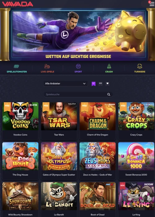 Spieleangebot Vavada Casino<