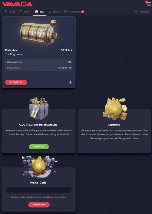 Bonus Vavada Casino<
